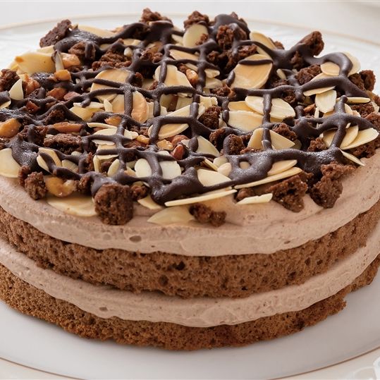 食品サンプル　ホールケーキ　チョコレートケーキ　ナッツケーキ